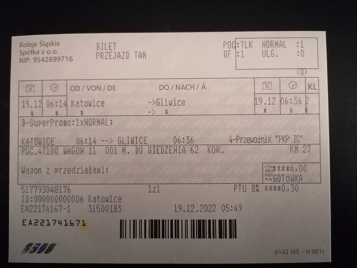 Pkp Intercity Tickets — 2