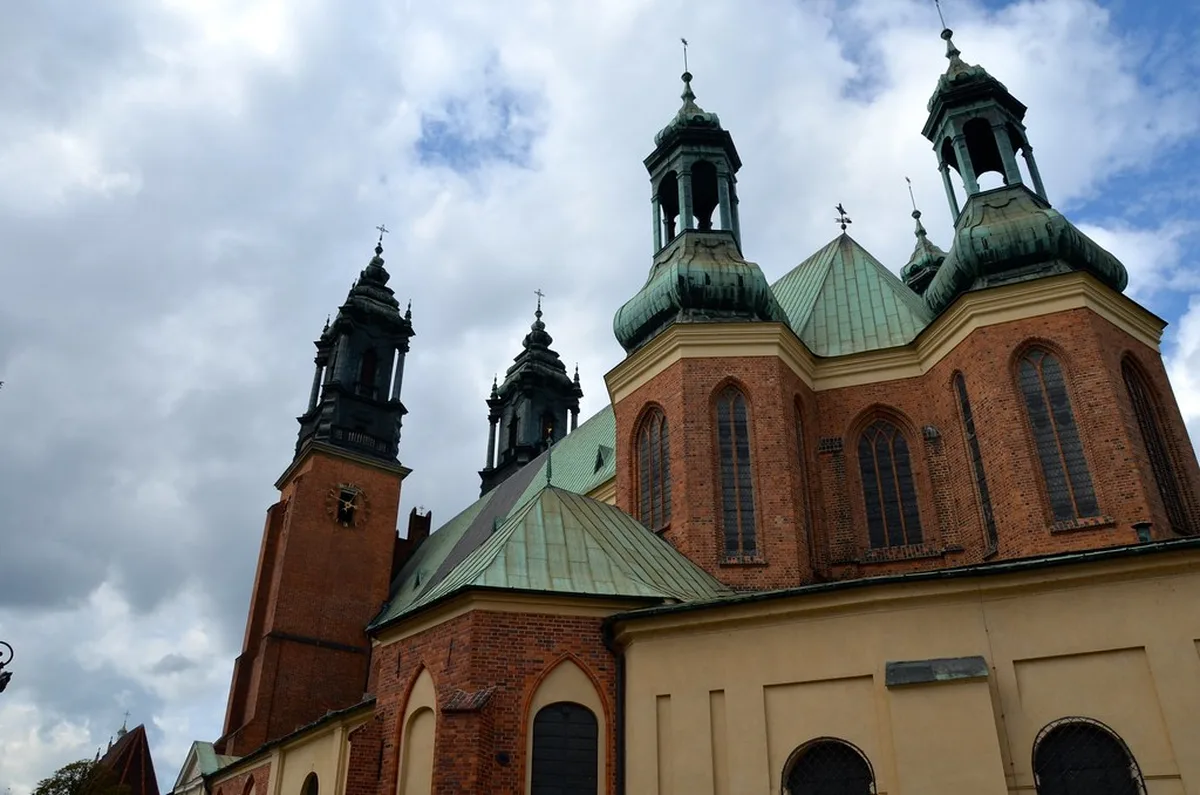 Poznań Cathedral rising over Ostrów Tumski on Cathedral Island